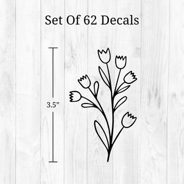 Black Floral Value Wall Decals